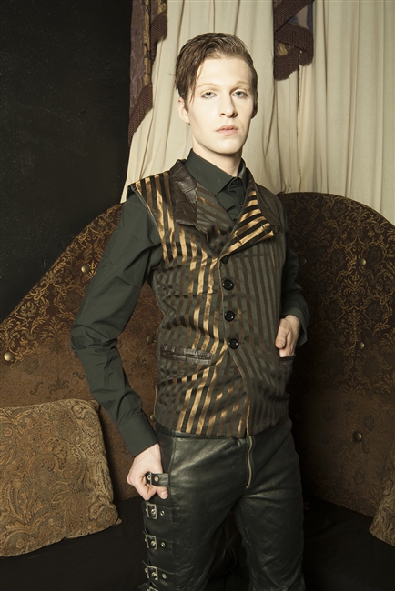 Gothic & Steampunk men pants in brocade or leather look